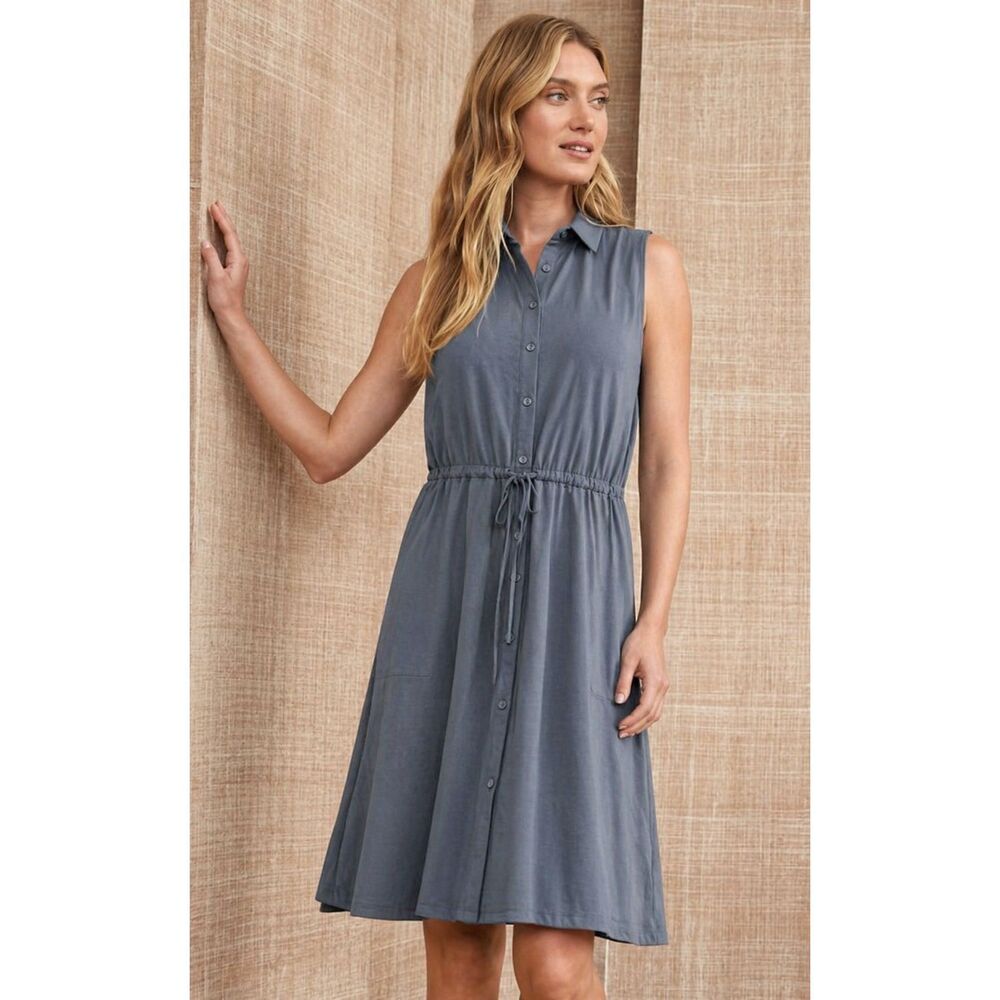 NWOT Eileen Fisher Signature Viscose Jersey Shirt Dress Womens XS, $148 F32